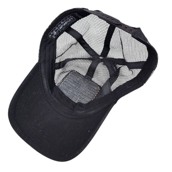 Jack Daniels Field Tester Trucker Hat Cap Black Mesh Snap Back Merkley Headgear - Picture 2 of 8